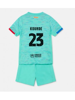 Otroški Nogometna dresi replika Barcelona Jules Kounde #23 Tretji 2023-24 Kratek rokav (+ hlače)